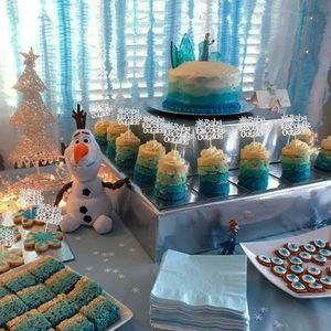 Decoraciones para Cupcakes con Forma de Copo de Nieve, Brillantes, para Fiestas de Cumpleaños, Baby Showers y Decoración de Invierno - Product Image 5