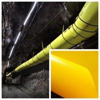 Tissu de tuyau de conduit de ventilation d'air en PVC flexible ignifuge et étanche pour mine et tunnel