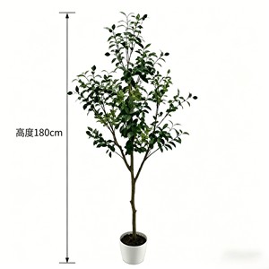 Planta Ornamental de Olivo en Maceta Realista, Árbol de Olivo Artificial en Maceta Blanca para Decoración del Hogar - Product Image 2