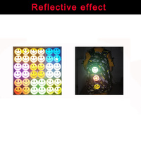Pegatina Reflectante Super Adhesiva con Cara Sonriente en 11 Colores para Coche, Moto, Bicicleta, Scooter, Mochila, Casco