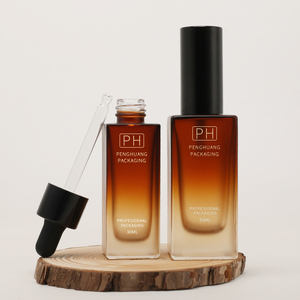 Fournisseur unique d'emballages cosmétiques en verre, flacon de sérum en verre, flacon de sérum capillaire, flacon compte-gouttes de 50 ml avec <span class=keywords><strong>bouchon</strong></span> à bouton-poussoir - Product Image 5