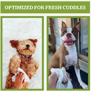 Custom Dog Grooming Wipes For Easy Use On Paws Body And Bum Unscented 80 Count Pet Wipes