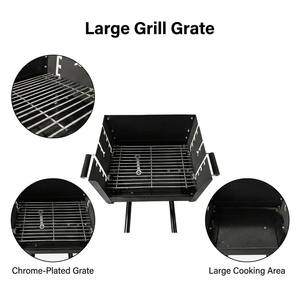 <span class=keywords><strong>Barbecue</strong></span> portable robuste au charbon de bois avec remplissage facile et poignées anti-brûlure pour jardin, camping et grillades - Product Image 3