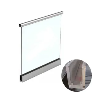 Безрамная Система Ограждений из стекла, алюминиевое гнездо 6063, U-образный профиль, лестничные стеклянные перила