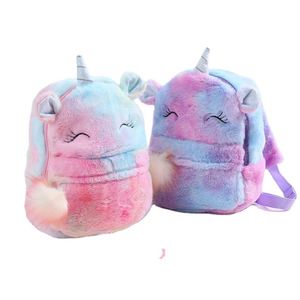 2020 Fashion Boys Plush Pink Travel Kids Cute Nicorn <b>School</b> Bags Charm Nicorn <b>Backpack</b> - Product Image 6
