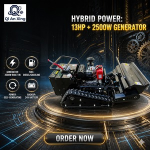 เครื่องตัดหญ้าแบบสายพานตีนตะขาบ รุ่น Q-80PRO สำหรับงานหนัก ใช้เครื่องยนต์เบนซิน 4 จังหวะ ควบคุมระยะไกล แบบไร้สาย ขับเคลื่อนด้วยตัวเอง - Product Image 3