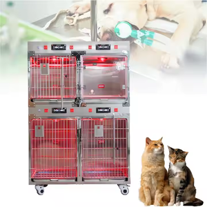 <span class=keywords><strong>Pet</strong></span> Veterinary ICU Care Acero inoxidable 4 habitaciones Terapia infrarroja Jaulas para perros y gatos con cámara de oxígeno - Product Image 2