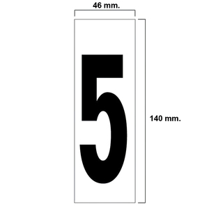 Numero Adesivo 46x140 mm. No. 5 - Product Image 2