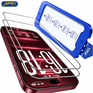 Pellicola Protettiva in Vetro Temperato APEI 10H con Kit di Allineamento Facile e Vassoio per Rimozione Automatica della Polvere per <span class=keywords><strong>iPhone</strong></span> 18~<span class=keywords><strong>11</strong></span> <span class=keywords><strong>Pro</strong></span> <span class=keywords><strong>Max</strong></span> - Product Image 1