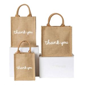 Bolsa de Yute Personalizada de Tamaño Mediano, sin Pedido Mínimo, con Logotipo Impreso, Asas para Transporte, Ideal para Regalos - Product Image 1