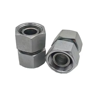 3C/3D Metric Internal Thread 24-Degree Straight-Through H Standard Ferrule Live Nut High-Pressure Oil Pipe Connection Pipe Joint