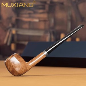 MUXIANG Briar Wood Tobacco Pipe Straight Stem Billiards Style Lightweight Men's Smoking Pipe - Product Image 4