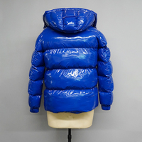 Veste matelassée brillante personnalisée pour femmes, fabrication de luxe, veste en duvet de canard blanc brillant pour hommes