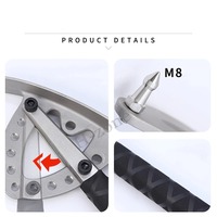 Barre coulissante de haute dureté pour réparation de bosses de voiture avec une variété de têtes de remplacement d'interface M8 outil de réparation d'ailes de pied de biche multi-angle