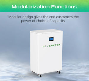 GSL Energy 51.2V 400Ah 20kWh Bluetooth IP65 Batterie solaire étanche Lifepo4 Stockage d'énergie domestique Cycle profond Roue amovible - Product Image 5