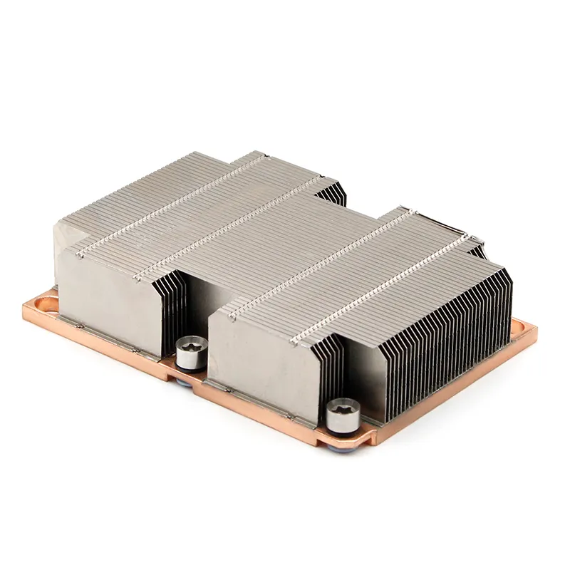 Venta al por mayor personalizable 1U 175W aluminio cobre servidor disipador de calor radiador 108*78*25mm perfiles de aluminio