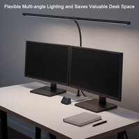 Lampe de bureau LED flexible à col de cygne, contrôle tactile, intensité réglable, protection des yeux, pour lecture et travail de bureau, en aluminium