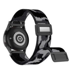 نايلون مرن وممغنط وين وين لساعة سامسونج جالاكسي 5 ، هواوي GT4 18 ، 22 ، حزام بديل منسوج سادة - Product Image 6