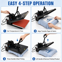 Presse à transfert thermique électrique 38x38cm 40x60cm manuelle pour l'impression d'étiquettes sur t-shirts, vêtements, nouveaux modèles