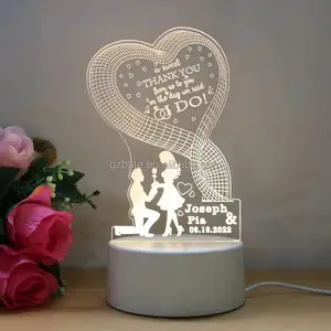 Customized Creative Name Nightlight Wedding Decoration Wedding Souvenirs Wedding Favor For Guests