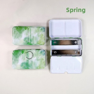 <span class=keywords><strong>Palette</strong></span> de peinture en métal coloré, boîte à fentes, 12 pièces, demi-plateau, plateau plein, Art Kreation TB-SS, <span class=keywords><strong>aquarelle</strong></span>, huile, acrylique, rangement - Product Image 2