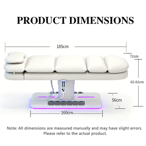 Cama de Belleza Eléctrica Más Vendida con 3 Motores, Modos de Ajuste Dual, Iluminación LED, Adecuada para Masajes Faciales, Spas, Salones y Más - Product Image 5