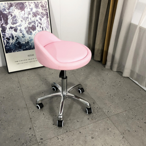 Hot Sell <strong>Pink</strong> <strong>Salon</strong> Furniture <strong>Beauty</strong> <strong>Salon</strong> Barber Chair Stool Kitchen Counter Bar Stools Adjustable Stool with Wheel - Product Image 4