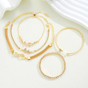 Nouvel ensemble de 5 bracelets papillon infini de haute qualité, design européen et américain, pour femmes, accessoires de mode, vente en gros d'usine - Product Image 4