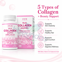 Complément de peptides de collagène multi-sources HBE pour articulations, os, peau, hydratation, élasticité, cheveux et ongles, favorise la digestion (ne convient pas aux enfants)