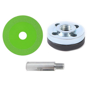 Ensemble d'accessoires pour meuleuse d'angle Yunbei Yb, disque de coupe de 100 mm avec tige d'extension et plaque de pression pour céramique, verre et jade - Product Image 1