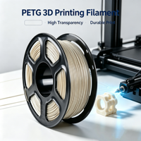 Filamen PETG Presisi Tinggi Pabrik 1.75mm Bening Transparan Tahan Bahan Kimia Gulungan Filamen Cetak 3D PETG