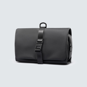 Trousse de Toilette de Voyage Noire Imperméable Grande Capacité, Organisateur Cosmétique Pliable pour Hommes et Femmes - Product Image 1