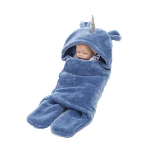天鹅绒婴儿睡眠包裹襁褓毯环保有机棉优质100% 涤纶冬季椭圆形花卉平纹针织