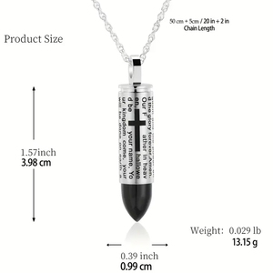 <span class=keywords><strong>Bullet</strong></span> Charm Halskette & Anhänger Parfüm flasche Edelstahl Damen Schießen Jagd Paar Halsketten Feuer bestattung Asche Schmuck - Product Image 2