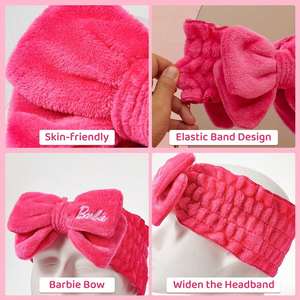 Diadema Grande <span class=keywords><strong>con</strong></span> Lazo de la Serie <span class=keywords><strong>Barbie</strong></span> de MINISO, Tela Ecológica, Fácil de Atar el Cabello, Cómoda y Duradera, Personalizable - Product Image 2
