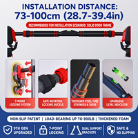 Barre de traction murale sans perçage, réglable 73-165 cm, en acier, pour gymnastique à domicile, tringle de traction horizontale, vente en gros