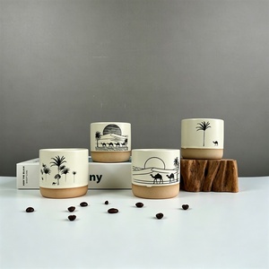 Tazza da Caffè in Ceramica a Righe Bianche e Nere Stile Deserto, Tazze in Stile Mediorientale all'Ingrosso - Product Image 3
