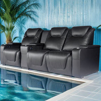 Chaise de canapé de nouvelle rangée avec 2 sièges amoureux meubles de cinéma maison avec porte-gobelet inclinable électrique avec l'accoudoir
