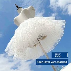 <span class=keywords><strong>Jupon</strong></span> élégant en tulle à quatre couches, jupe courte bouffante, <span class=keywords><strong>tutu</strong></span>, jupons de danse classique, jupons en mousseline à la taille pour femmes et filles - Product Image 2