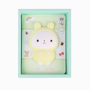 Cuaderno de papelería para estudiantes de cuero PU suave bonito al por mayor, 100 hojas, encuadernación de hilo para coser, estilo de tapa dura, diario de descompresión - Product Image 3