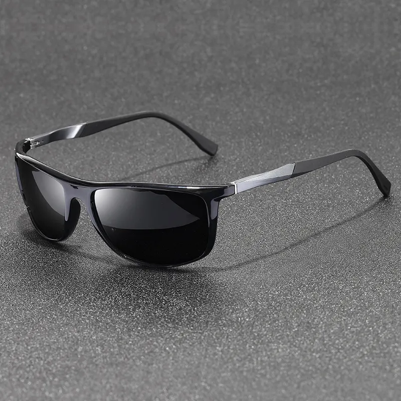 High Quality Amazon hot selling aluminum magnesium polarized glasses night vision driving men's yellow sunglasses