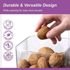 Meilleur récipient de stockage alimentaire en plastique hermétique à long terme, moderne, multi-usages, pour aliments secs, pot de rangement pour la cuisine - Product Image 6