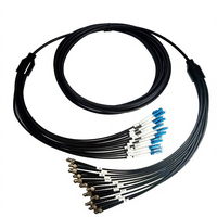 Kabel Optik Fleksibel Drag Chain LC Field armor TPU Single-mode 12 Core Tahan Api Tahan Air Komunikasi Lapangan