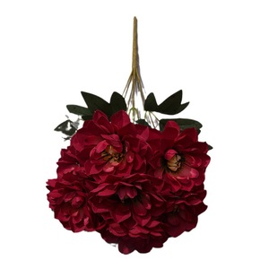 Bouquet de fleurs en soie Yixuan à 7 têtes, petit lotus, toucher naturel, pour mariage et décoration intérieure - Product Image 5