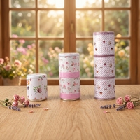 Ensemble de 3 mini boîtes empilables en fer blanc avec couvercle à vis, stockage hermétique pour biscuits et thé, option logo personnalisé