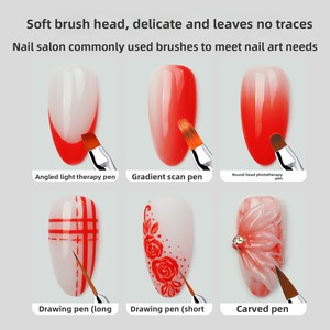 Ensemble de pinceaux pour nail art, pour sculpture, gel UV, extension, peinture, <span class=keywords><strong>dessin</strong></span>, stylo de précision, pinceau fin, pinceaux acryliques pour ongles - Product Image 3