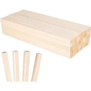 Customized wholesale Natural long wooden stick unfinished square wooden dowel artifact DIY wooden stick