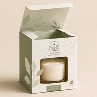 Boîte d'emballage personnalisée pour bougies avec logo mat pour diffuseur à bâtonnets en verre, cadeau de luxe, vente au détail et en gros