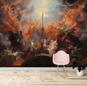 Papel pintado autoadhesivo <span class=keywords><strong>de</strong></span> estilo europeo The Heavenly Kingdom Odes to the Renaissance Murals - Product Image 2