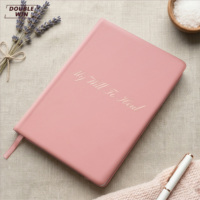 Journal de réflexion et de guérison personnalisé en cuir PU rose doux au toucher, couverture rigide avec dorure, pour le bien-être mental et la croissance émotionnelle